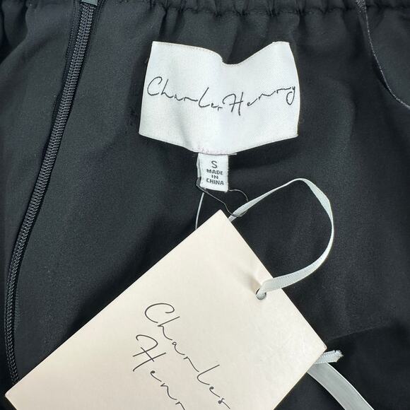 Charles Henry Off the Shoulder Black Mini Dress Flirty Timeless Womens - Picture 8 of 10